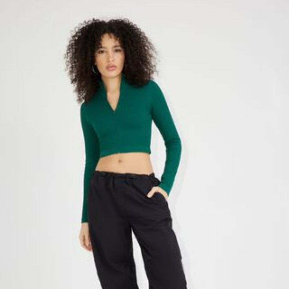 Garage Long Sleeve Zip-Up Top - Picture 2 of 5